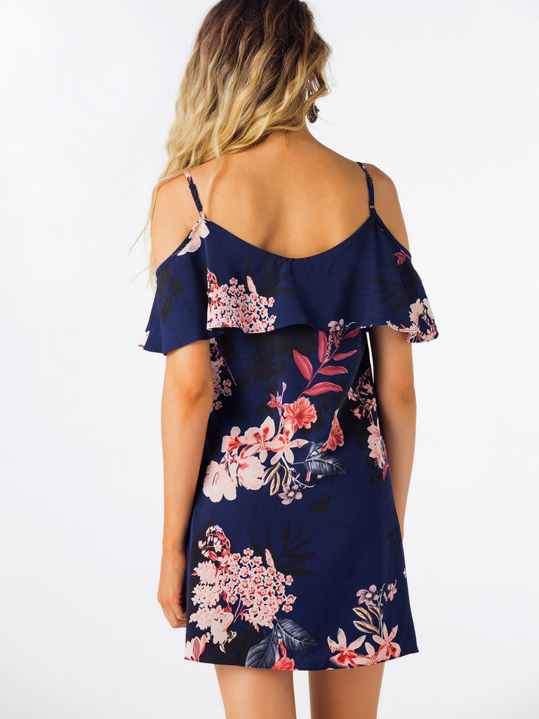 Womens Navy Floral Dresses