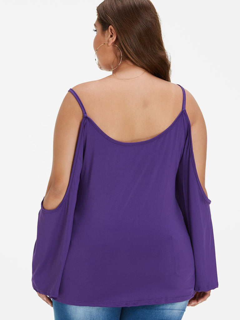 Womens Purple Plus Size Tops