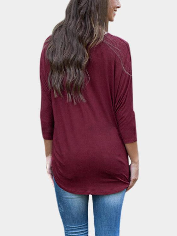 Womens Burgundy T-Shirts
