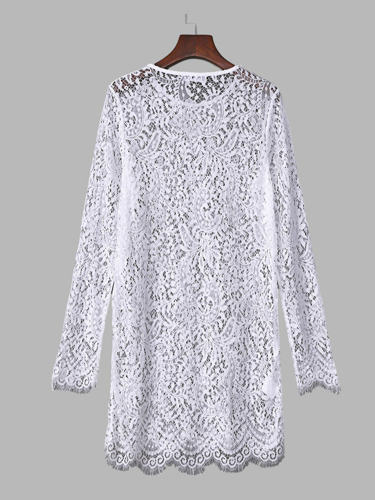 Womens White Floral Dresses