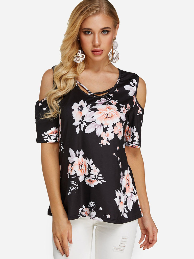 Ladies Short Sleeve Blouses