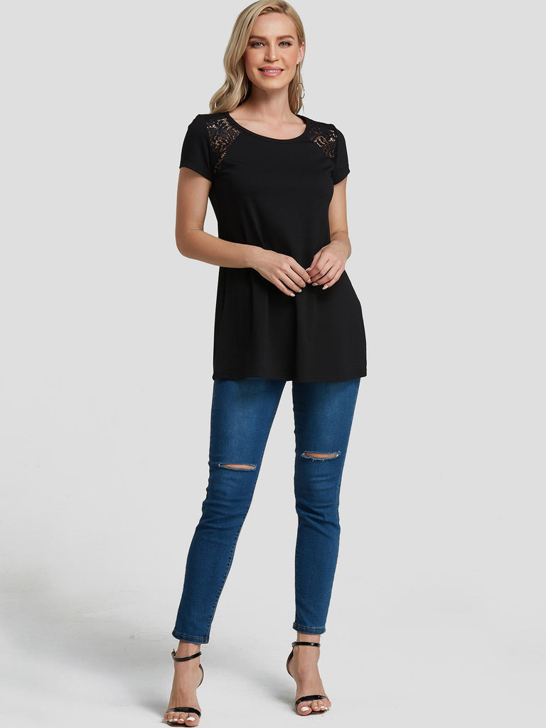 Womens Black T-Shirts
