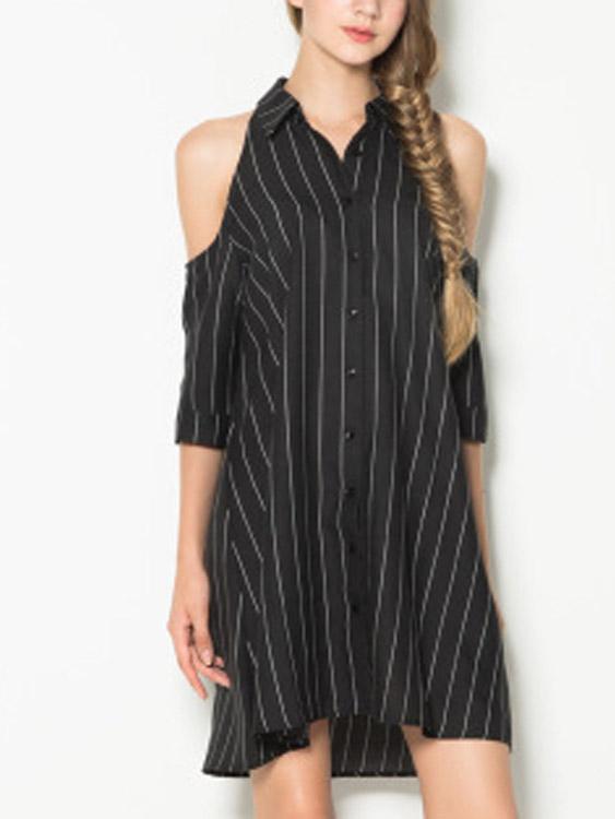 Ladies Striped Mini Dresses