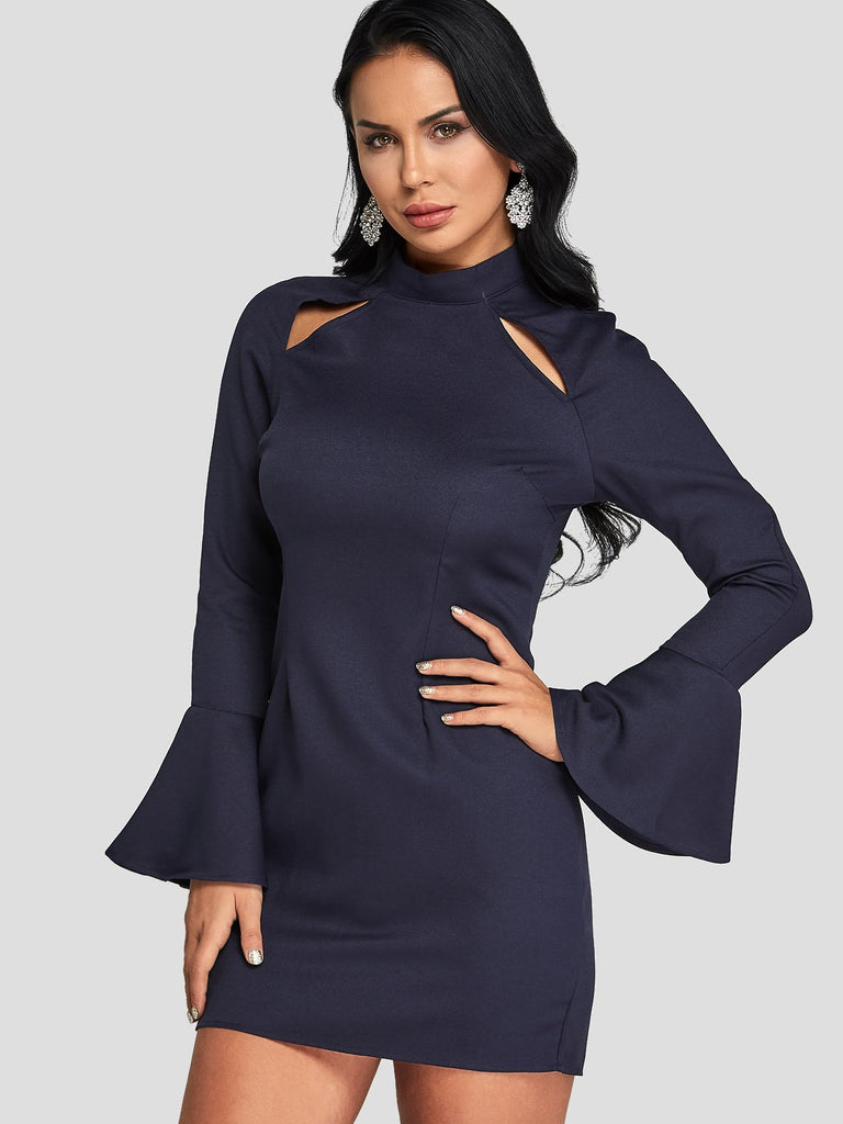 Ladies Long Sleeve Mini Dress