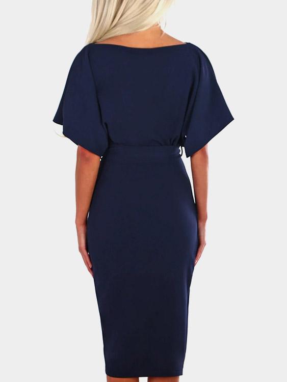 Womens Navy Midi Dresses