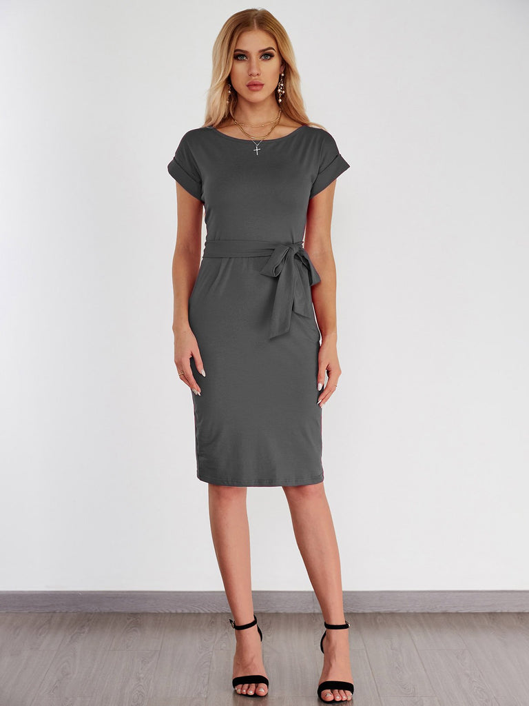 Ladies Grey Casual Dresses