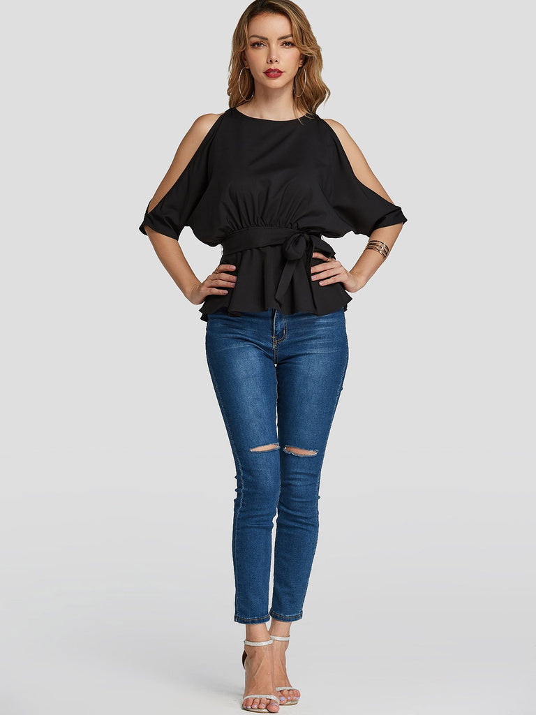 Womens Black Blouses