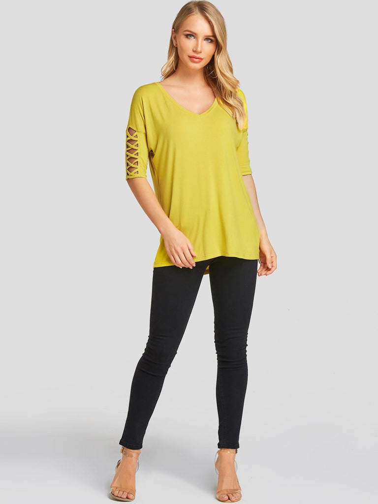 Womens Yellow T-Shirts