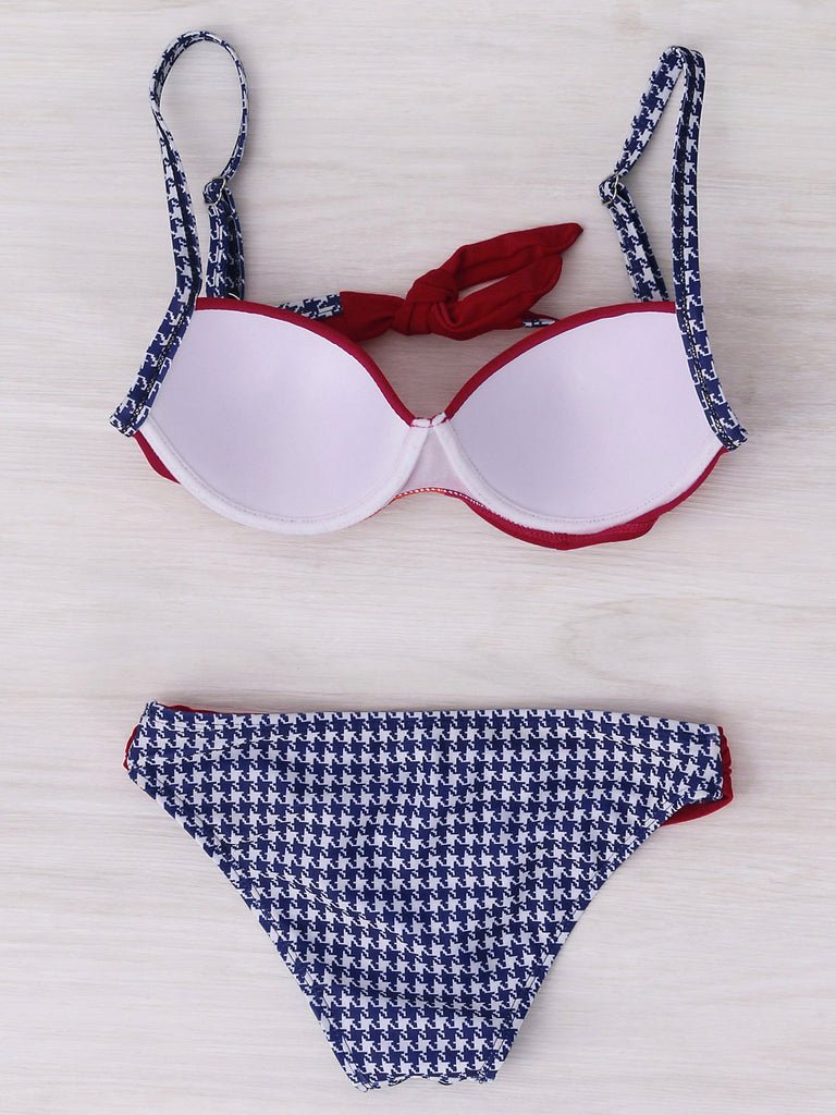 Grey Triangle Bikini Top