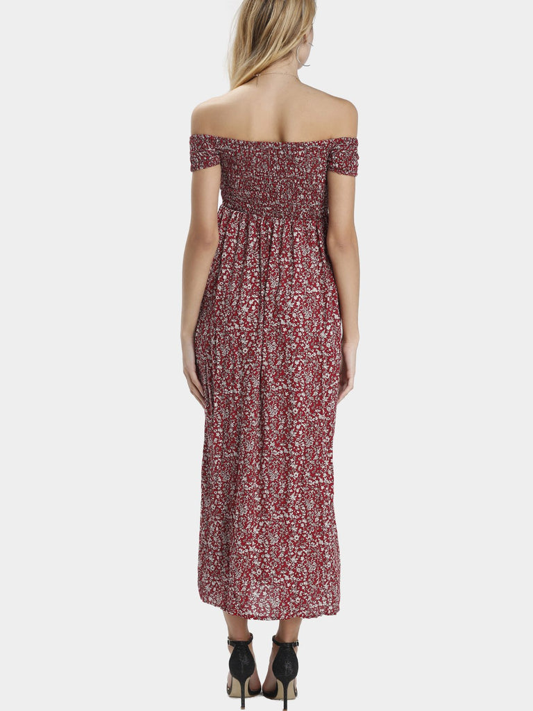 Womens Red Floral Dresses