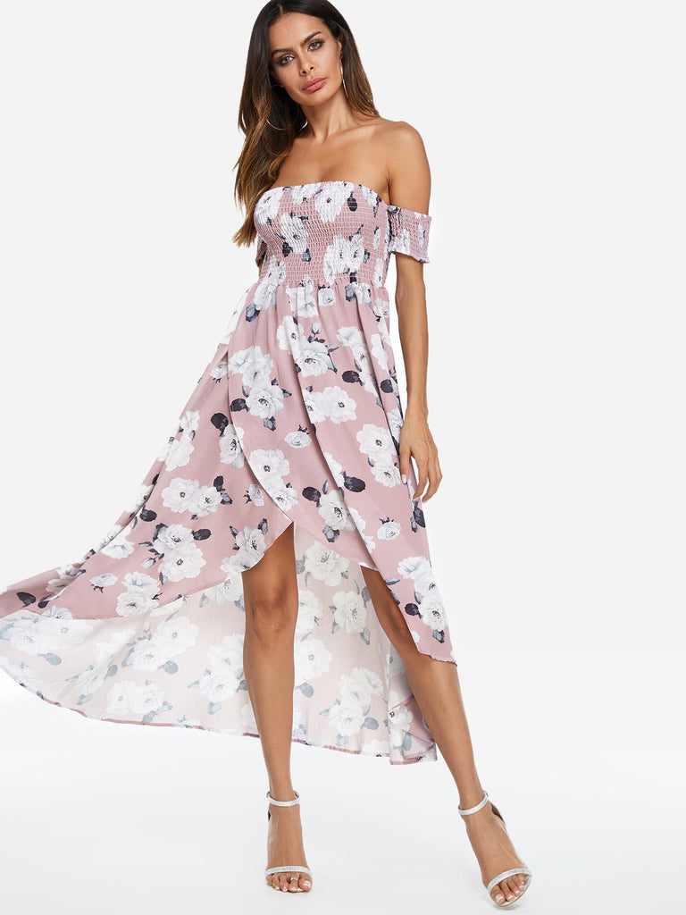 Ladies Pink Floral Dresses