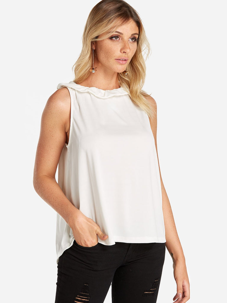 Ladies Black Zip Up Top