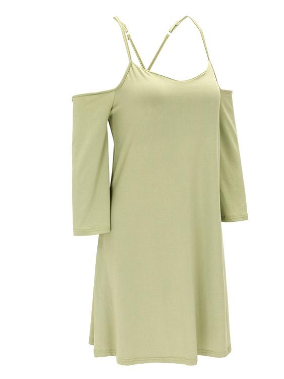 Ladies Army Green Mini Dresses