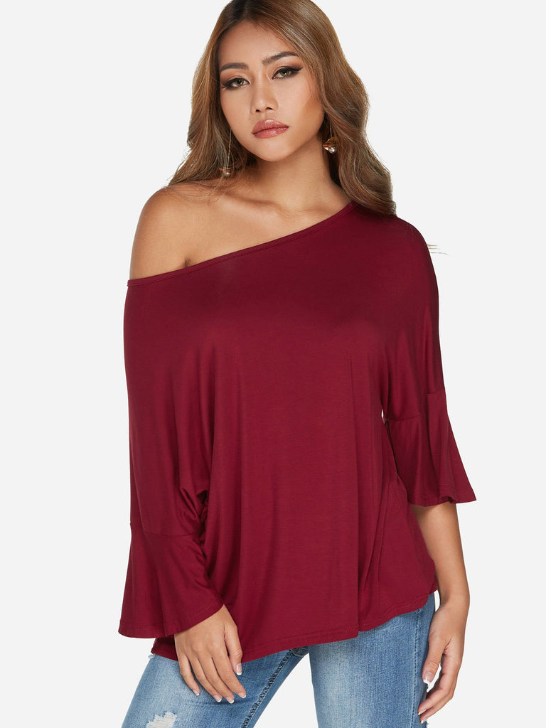 Womens Burgundy T-Shirts
