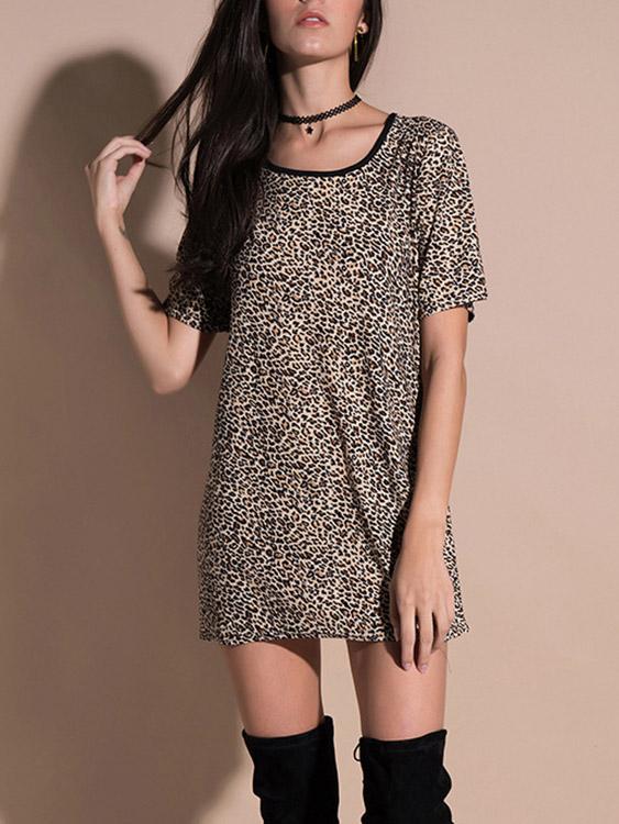 Ladies Short Sleeve Shirt Dress