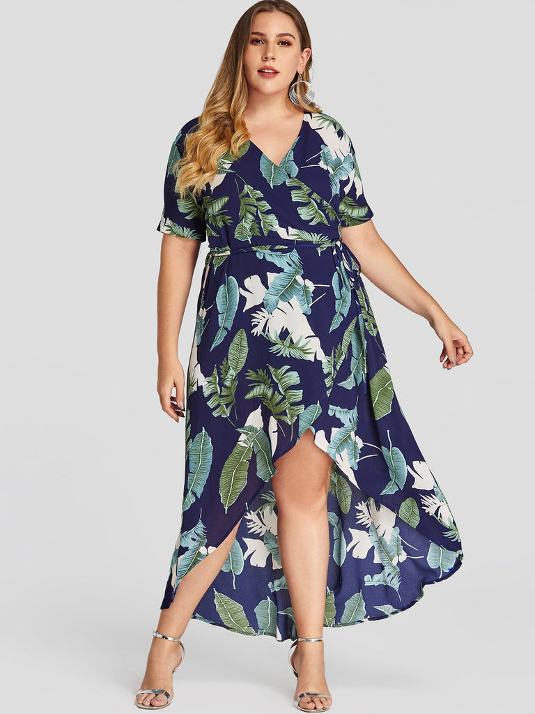 Ladies Short Sleeve Plus Size Dress