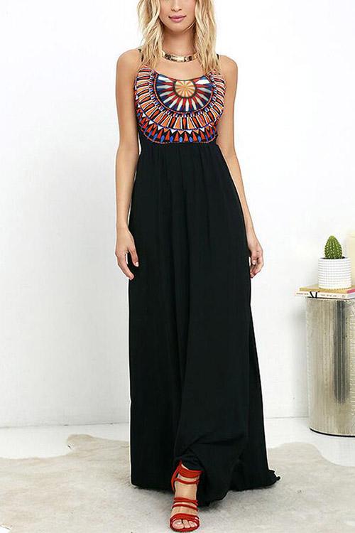 Black Sleeveless Maxi Dresses