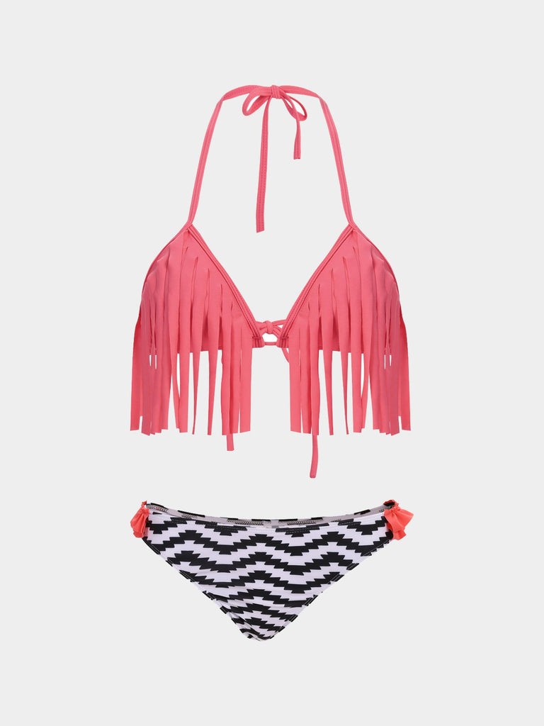 Halter Tassel Two Piece Bikinis