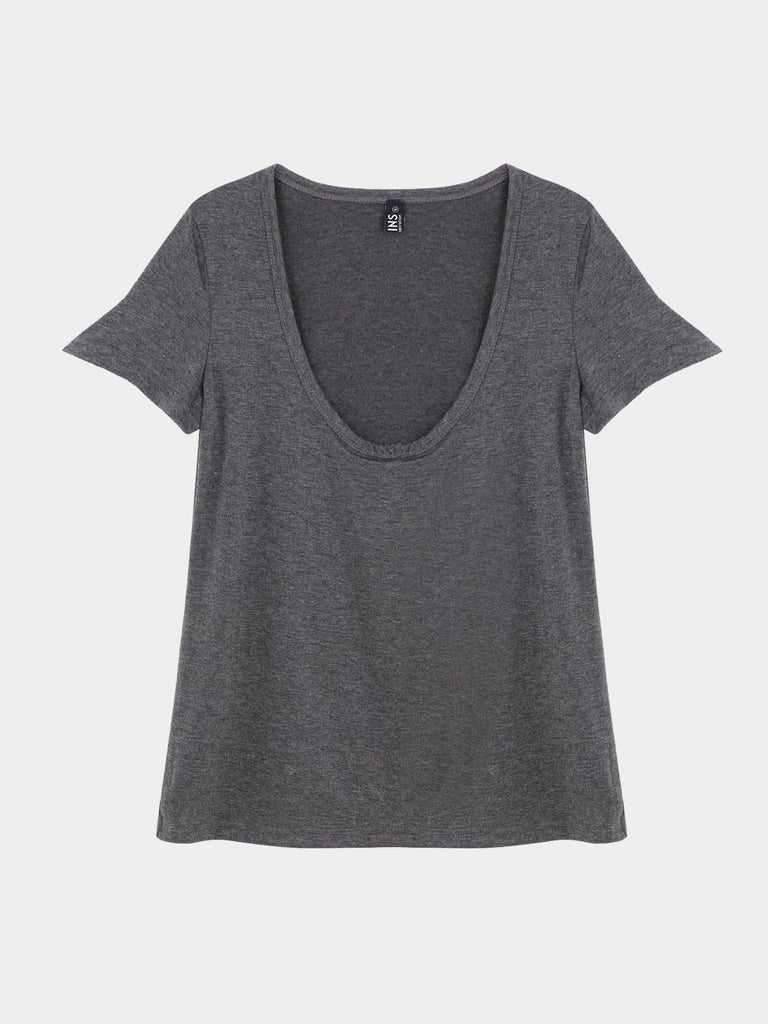 Scoop Neck Grey T-Shirts