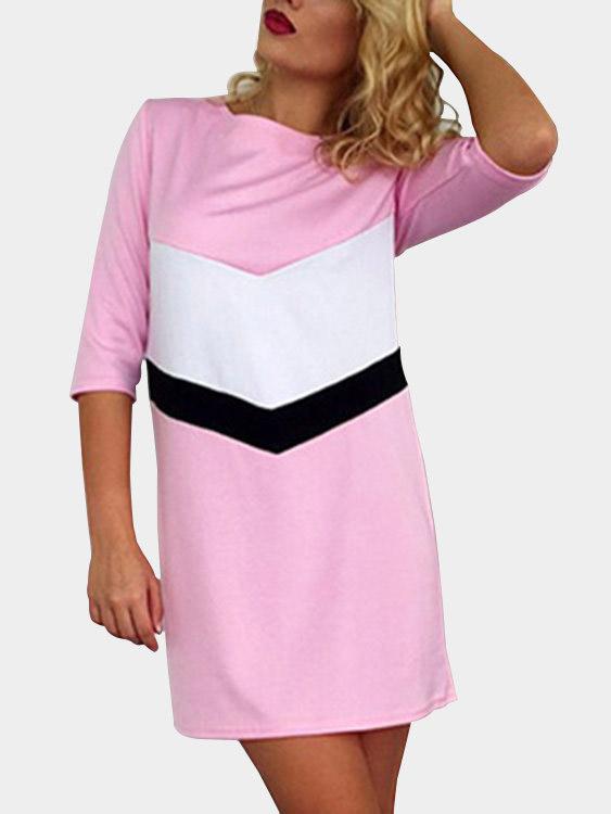 Ladies Pink Shirt Dresses