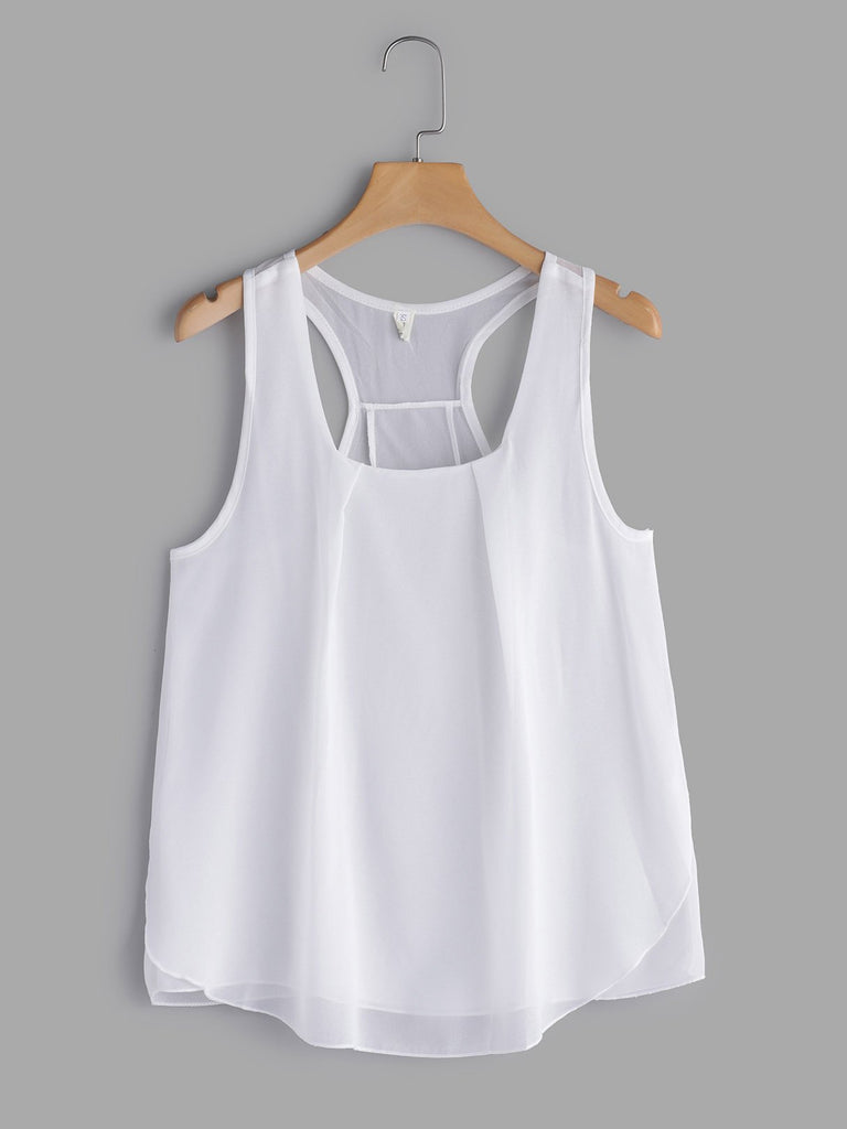 Scoop Neck Sleeveless Camis
