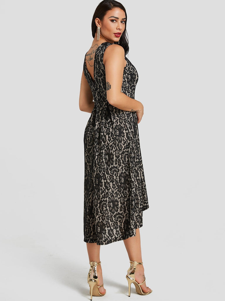 Womens Black Midi Dresses