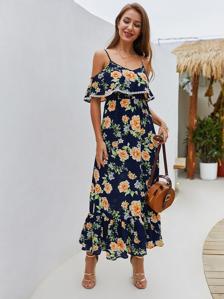 Ladies Short Sleeve Maxi Dress