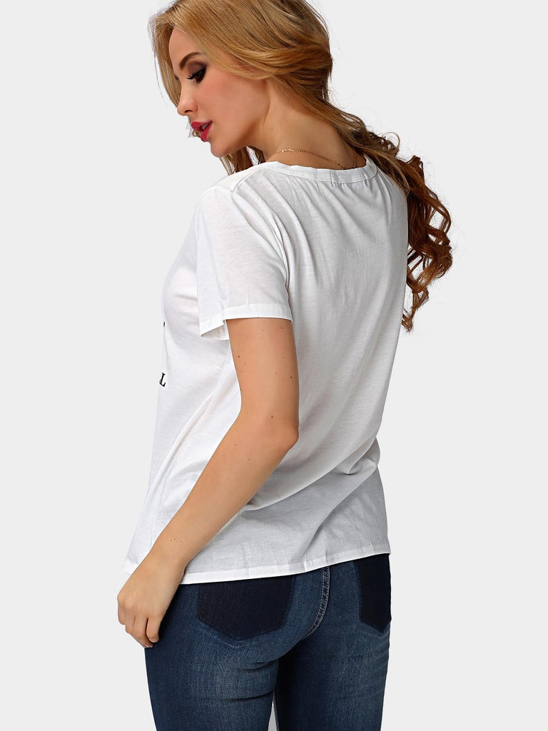 Womens White T-Shirts