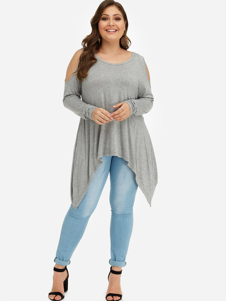 Womens Long Sleeve Plus Size Tops