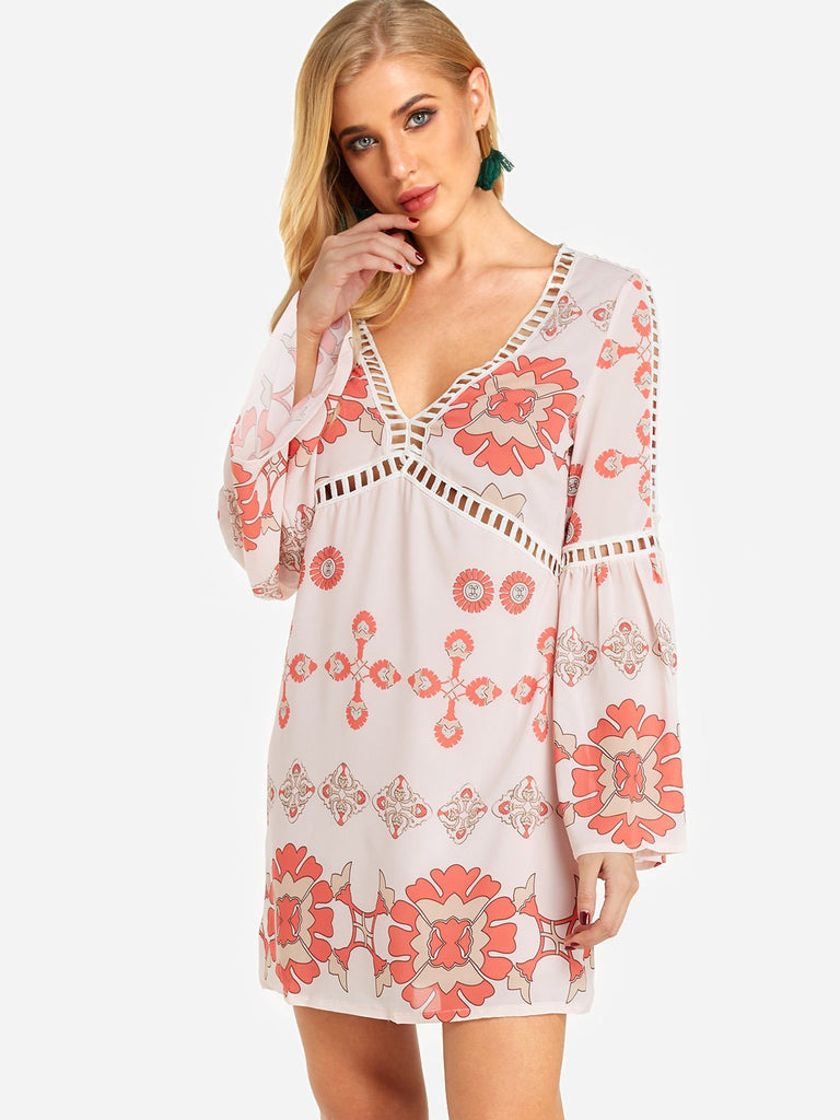 Ladies Pink Floral Dresses