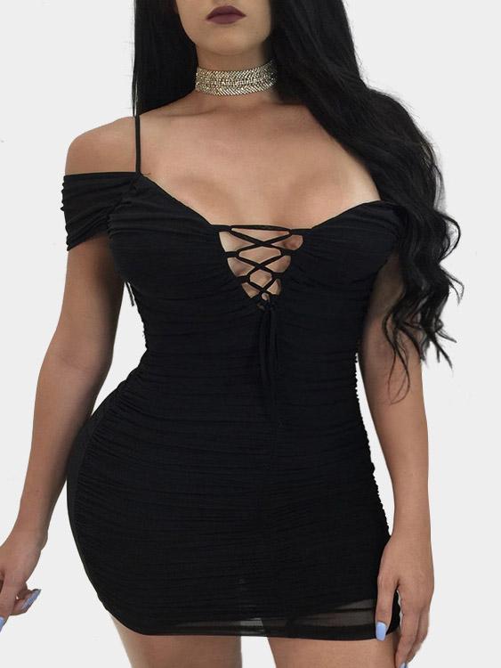 Womens Short Sleeve Mini Dress
