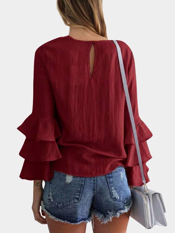 Womens Burgundy Blouses