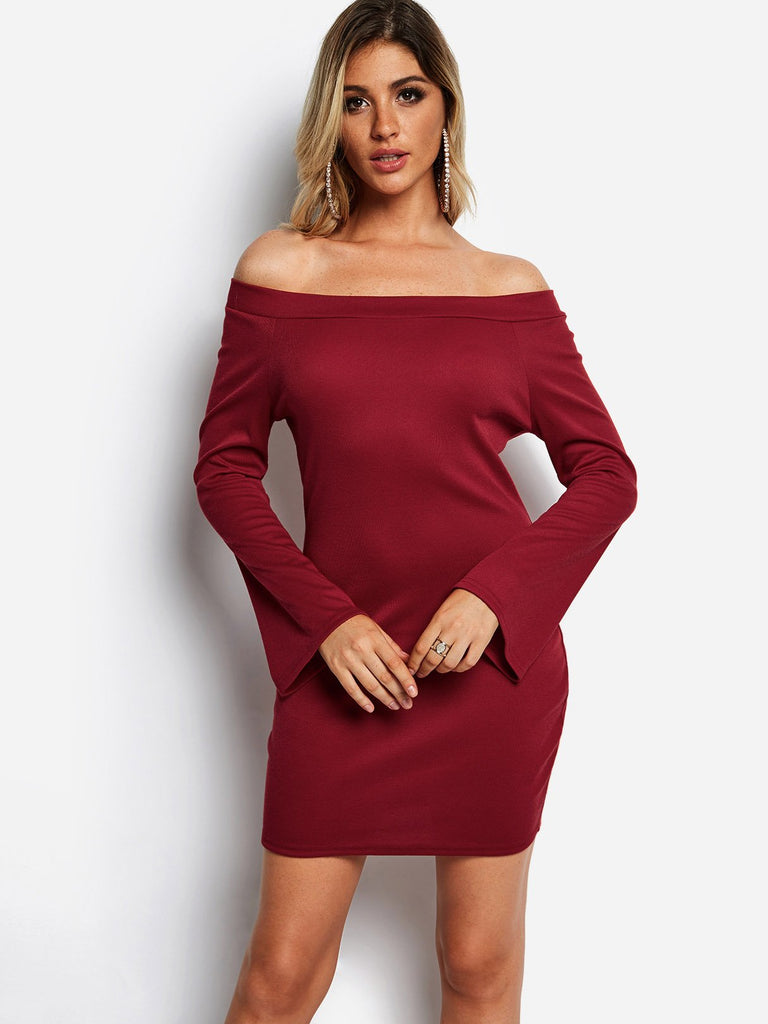 Ladies Long Sleeve Mini Dresses