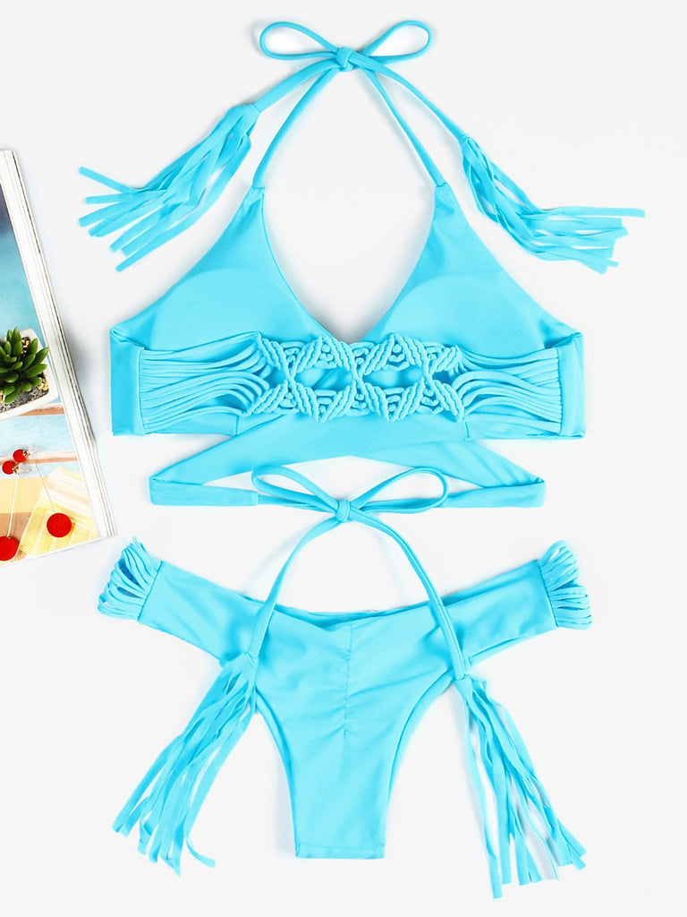 Womens Sleeveless Two Piece Bikinis