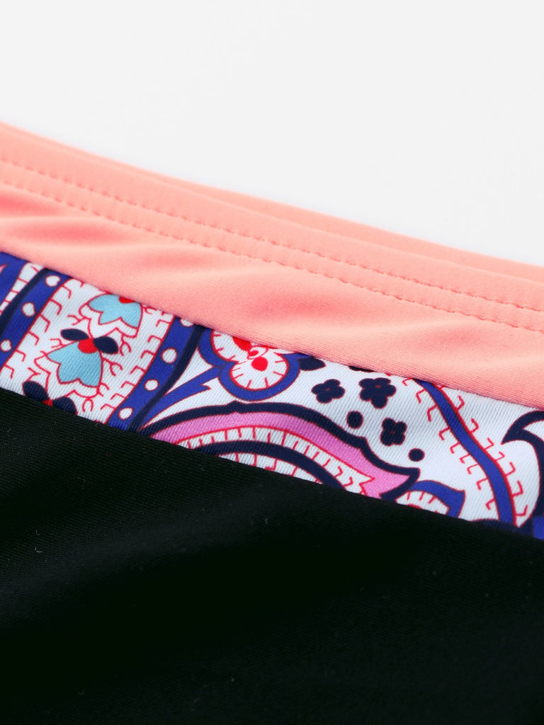 Womens Floral Print Two Piece Bikinis