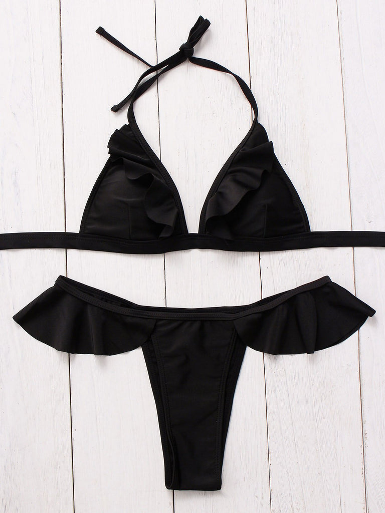 Ladies V-Neck Bikini Suit