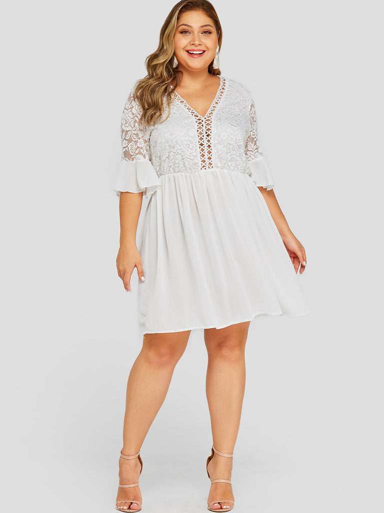 Womens White Plus Size Dresses