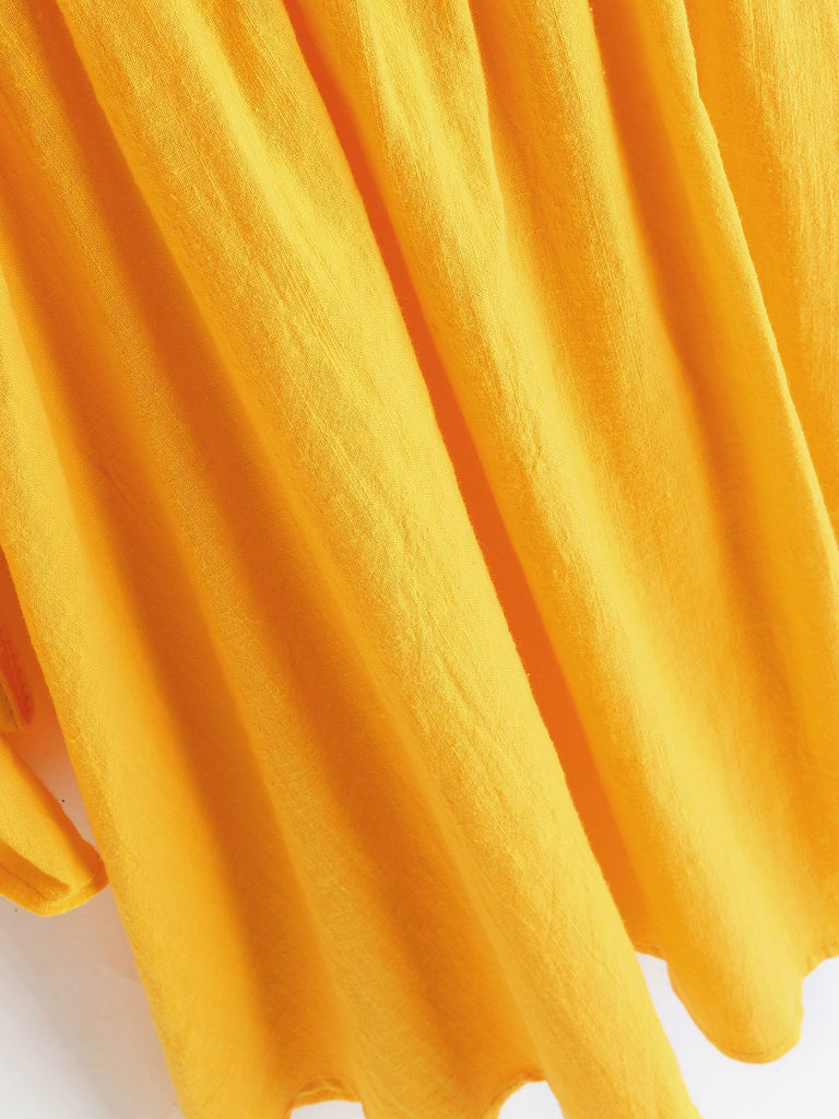 Ladies Yellow Casual Dresses