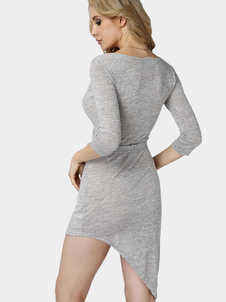 Womens Grey Midi Dresses