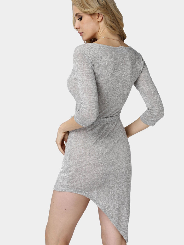 Womens Grey Midi Dresses