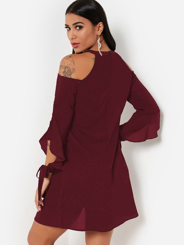 Womens Burgundy Casual Dresses