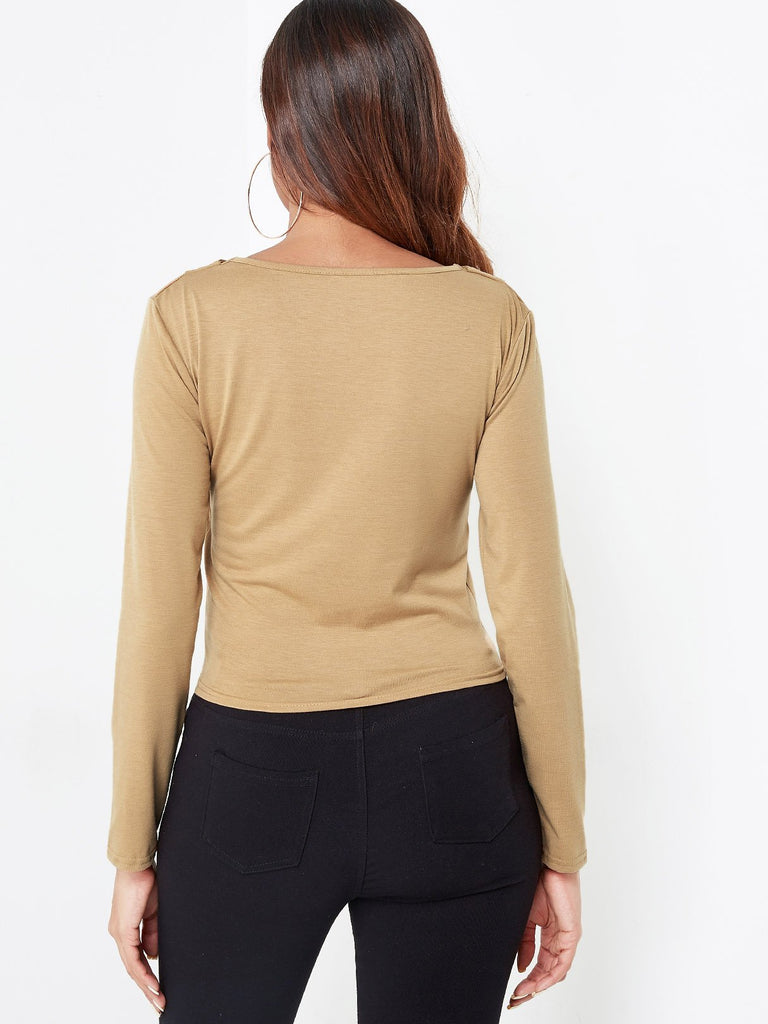Womens Khaki T-Shirts