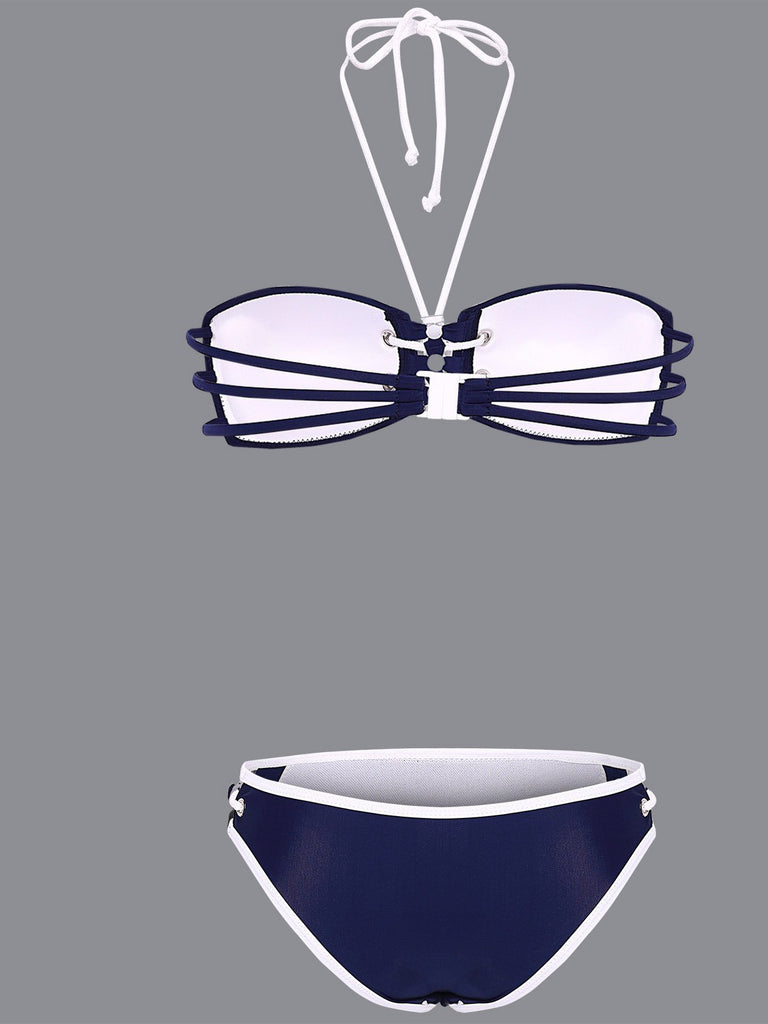 Ladies Navy Bikinis