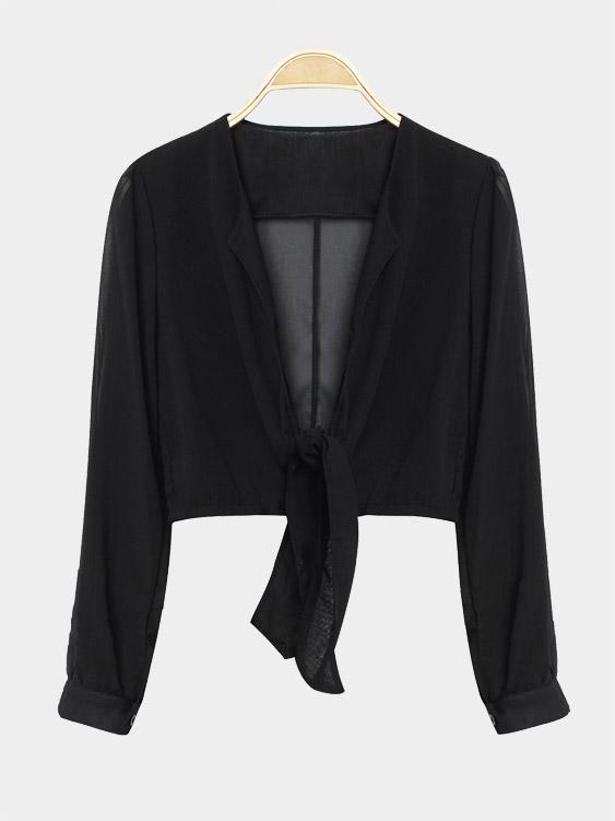 V-Neck Long Sleeve Blouses