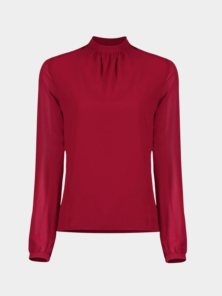 Chiffon Top With Cut Out Back