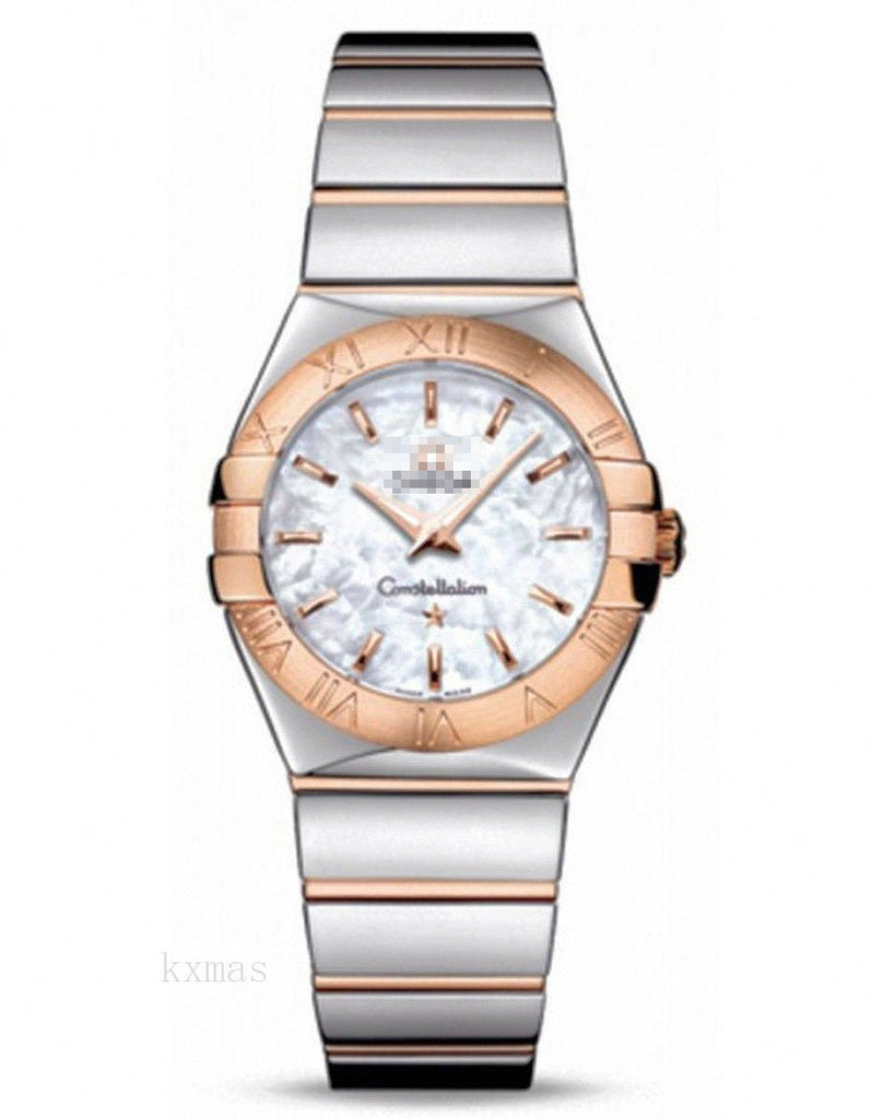 Customizable Rose Gold And Stainless Steel 20 mm Watch Band Replacement 123.20.27.60.05.003_K0018288