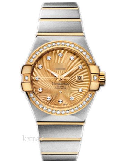 Inexpensive Good Looking Yellow Gold And Stainless Steel 24 mm Wristwatch Band 123.25.31.20.58.001_K0018172