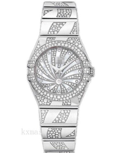 Bargain Designer White Gold 18 mm Watch Belt 123.55.24.60.55.012_K0018076