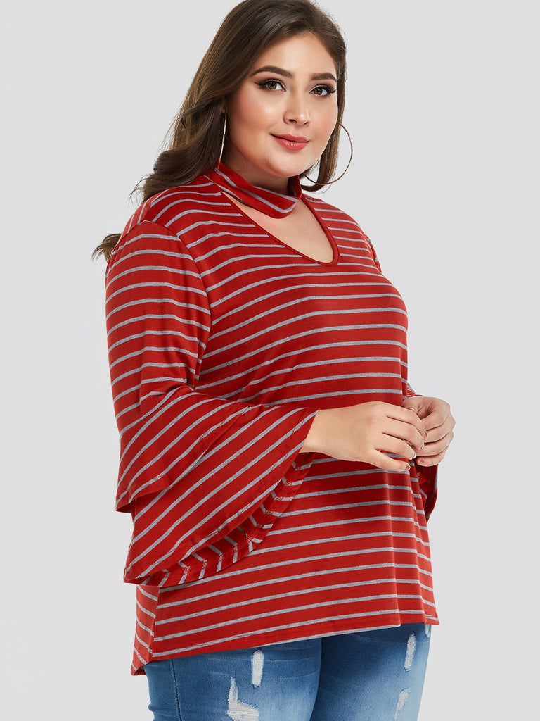 Ladies Long Sleeve Plus Size Tops