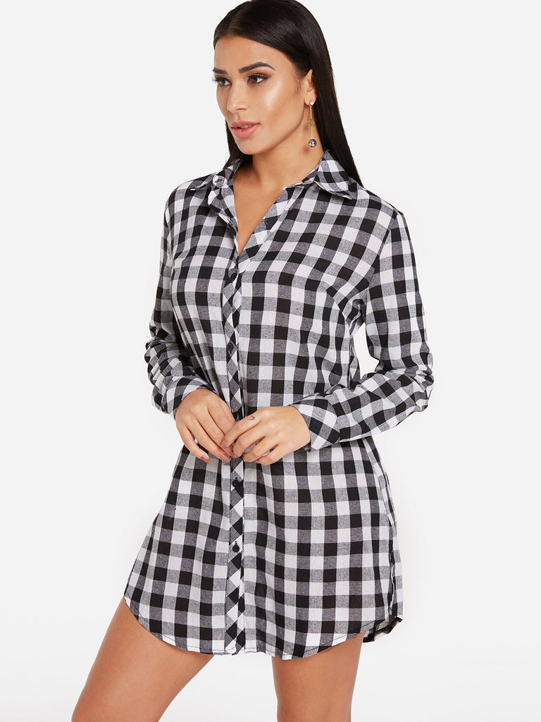 Womens Long Sleeve Shirt Dress